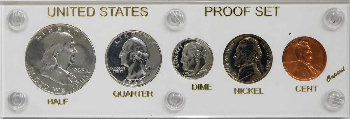 1963 U.S. Mint Certified Proof US Coin Proof Sets for sale | eBay