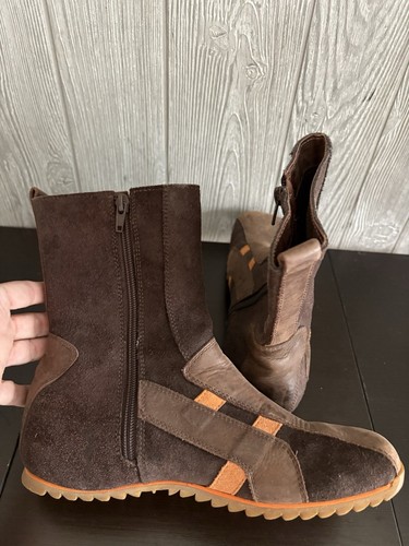 Bosi Women Size 7 Brown Italian Leather Boots - Picture 5 of 11