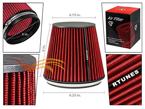 RTunes V2 For 2015-2020 Ford F150 5.0L V8 Heat Shield Cold Air Intake Kit+Filter - Picture 5 of 8