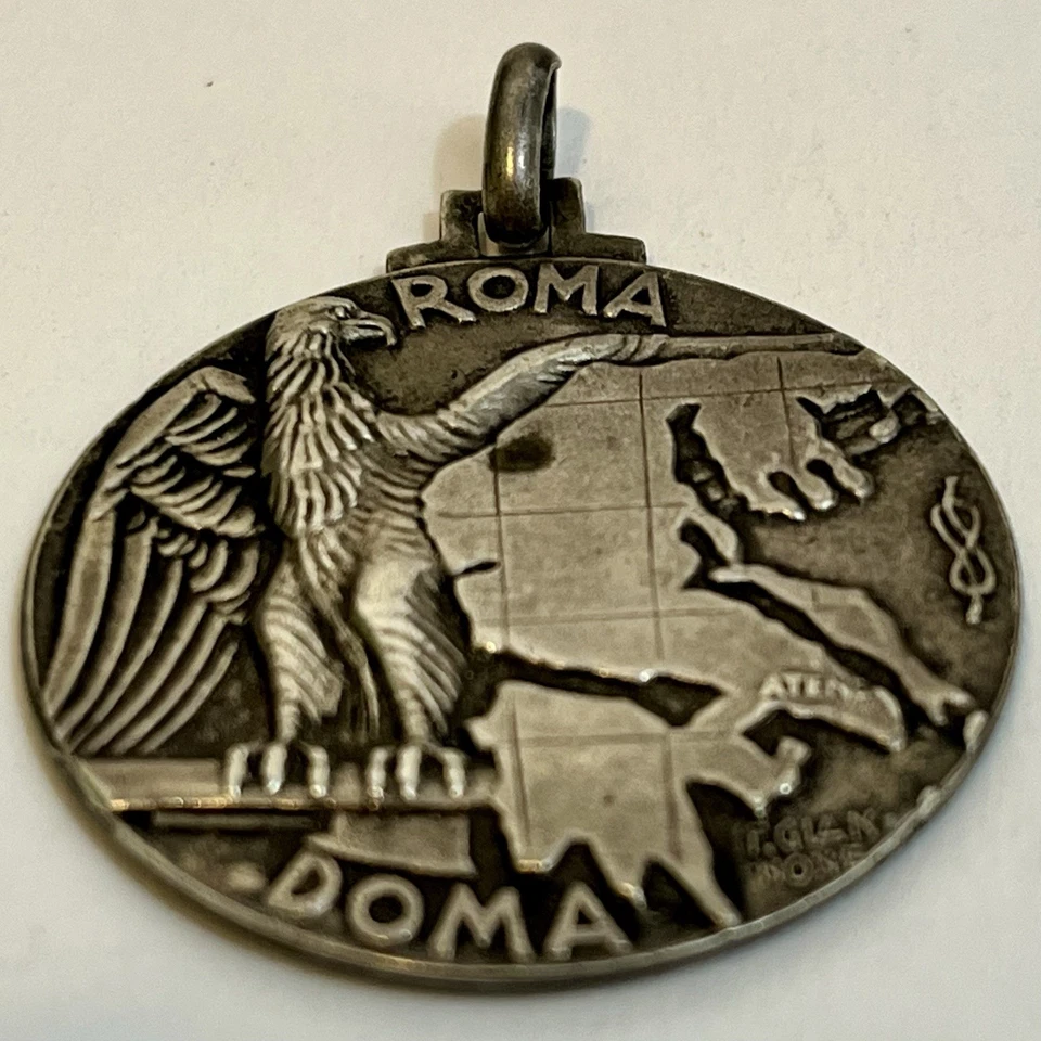 Segunda Guerra Mundial Ocupación Italiana de Grecia Medalla 1941 Campaña Conmemorativa ¡Medalla PLATA! Foto 2 de 4