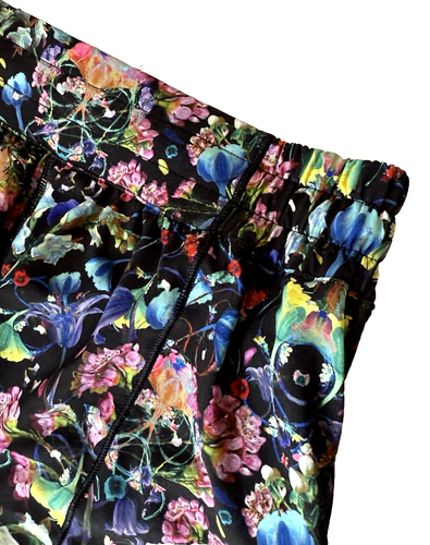 Short doublé taille haute Lululemon Hotty Hot lunette de fleurs noir multi athlétique taille 6 - Photo 3/11