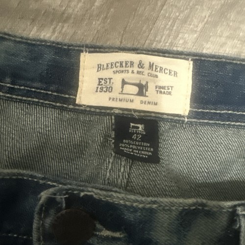 Vintage Bleecker & Mercer Blue Jean Shorts Distressed Men's Size 42 Waist - Picture 3 of 4