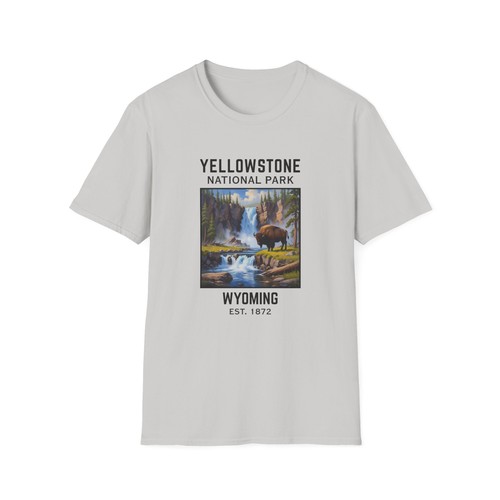 Yellowstone National Park Graphic T-Shirt, Bison Waterfall Tee, National Park - Bild 6 von 11