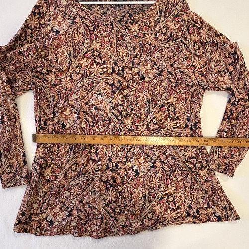 Lucky Brand Multi Color Long Sleeve Boho Style Blouse - Size 2X - Picture 9 of 19