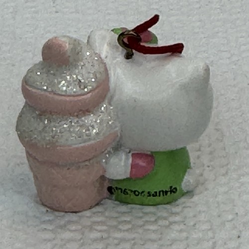 Hello Kitty Ice Cream Cone Ornament 2005 Sanrio 1" T - Picture 2 of 5