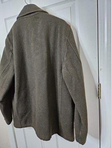 Vintage ROGUE 80s Mens Wool Blend Jacket Size XL Dark Olive - Picture 7 of 13
