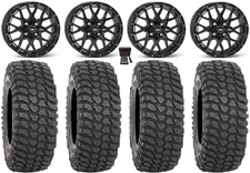 ITP Hurricane 14" Wheels Black 28" XCR350 Tires Can-Am Defender