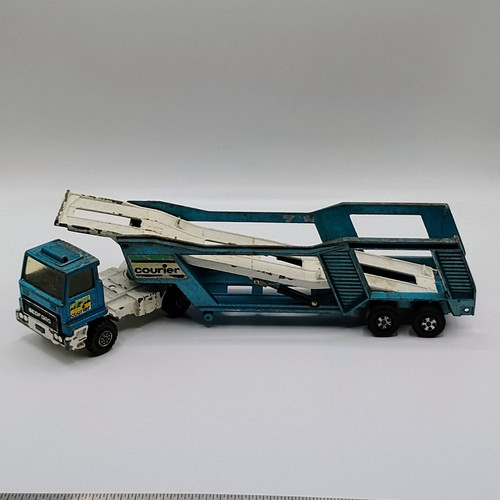 VTG Lesney Matchbox SuperKings K-3 K-10 Car Transporter w/ Courier Decals 1980 - Picture 5 of 10