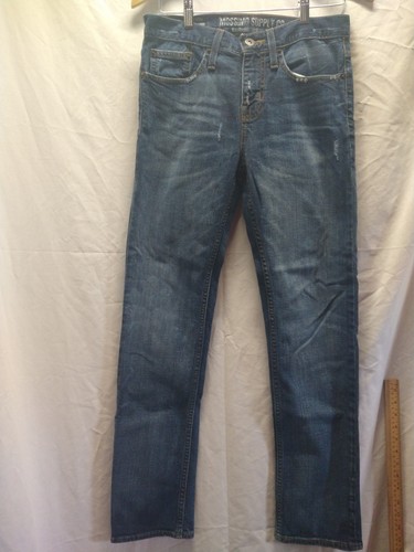 Mossimo Supply Co. Herren Slim Straight Jeans 30 x 32 Total Flex Denim Blau