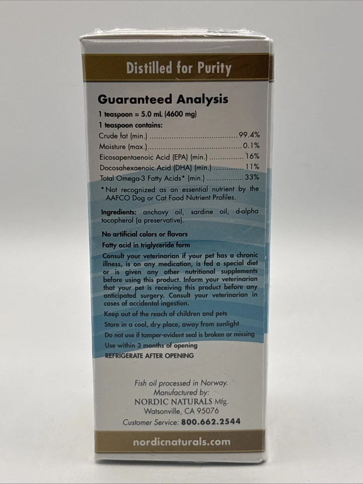 Nordic Naturals Omega 3 Pet - Omega-3s EPA y DHA aceite de pescado para perros y gatos 2 OZ Foto 2 de 4