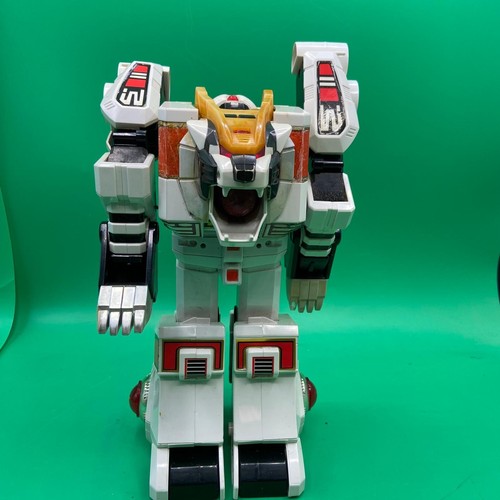 1994 Bandai Mighty Morphin Power Rangers White Tigerzord Action Figure AS IS
