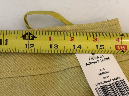 Tahari Arthur S. Levine Suit Womens Size 8 Chartreuse Blazer Skirt NWT Business - Picture 9 of 20