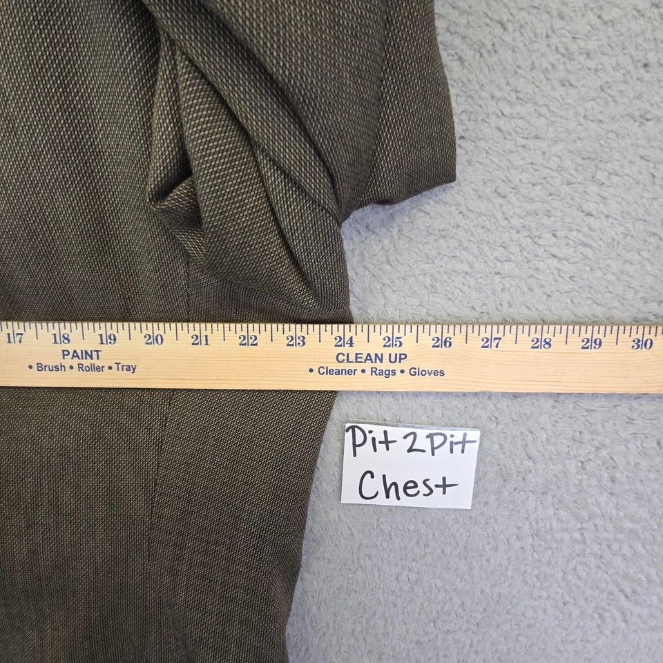 Vintage J Ferrar Sports Coat Mens 44R Brown Black Blazer Suit Jacket Business - Image 4 of 4