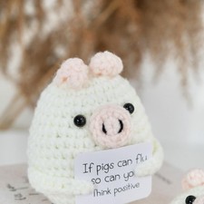 Handmade Amigurumi Knitted Pig, Soft Plush Gift for Kids, Nursery Decor, Unique