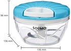 Solimo 500ml Plastic Vegetable Chopper | 3 Blade Manual Cutter – Blue Kitchen To