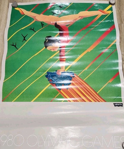 Original Vintage Poster Set of 6 Moscow Olympics 1980 Levi's Promotional Posters - Picture 8 of 17