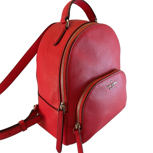 Borsa Kate Spade New York pelle Jackson zaino medio corallo brillante - Foto 2 di 20
