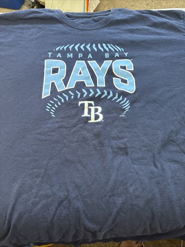 Men’s Size 2XL Tampa Bay Rays Baseball Short Sleeve Tee Shirt - Picture 1 of 5