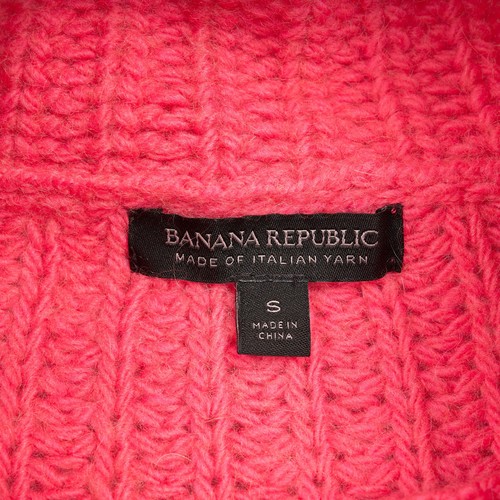 Banana Republic Sweater Womens S Pink Merino Wool Alpaca Turtleneck Chunky - Picture 4 of 8