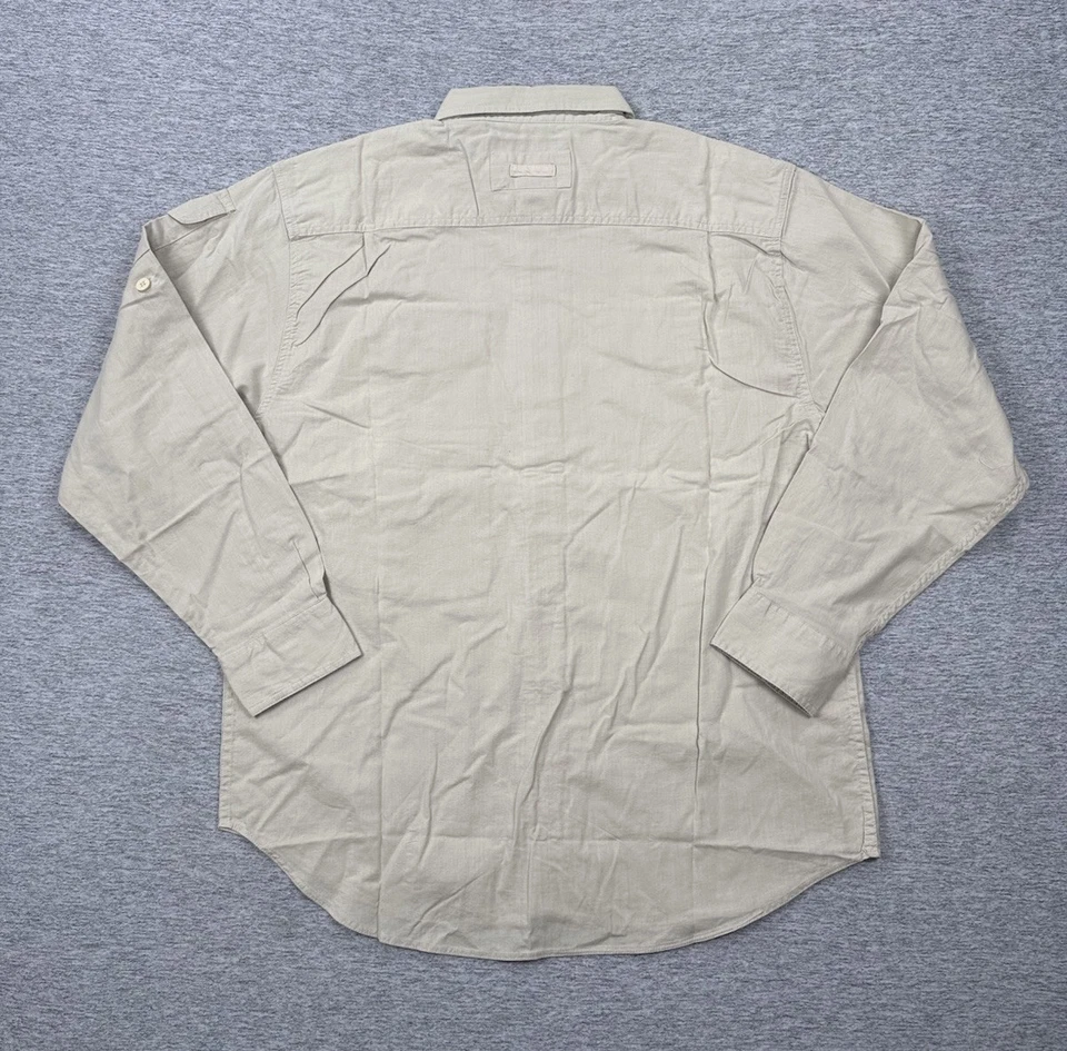 Exofficio Shirt Mens Medium Khaki Long Sleeve Button Up Safari Outdoor Vintage - Image 4 of 4