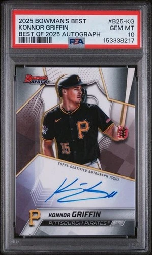 2025 Bowman's Best Konnor Griffin Best of 2025 Auto PSA 10