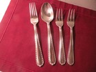 4 Pieces Hampton Nobility Stainless Flatware 2 Salad 1 Dinner Fork 1 Soup Spoon