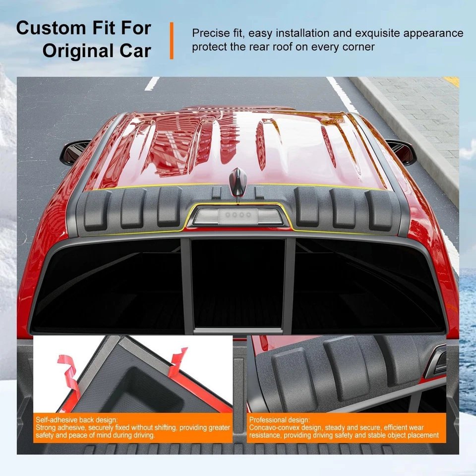 For 2016-2023 Toyota Tacoma Rear Roof Protector Truck Cab Roof Protector Spoiler - Image 2 of 4