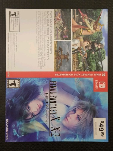 Nintendo Switch Gamestop Case Cover Art- Final Fantasy XII Zodiac Age, X/X2 HD - Picture 2 of 4