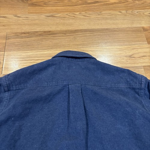 Vintage LL Bean blau Chamois Hemd schwerer Flanell Outdoor Jagd Herren Medium - Bild 9 von 10