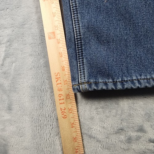 Full Blue Jeans Herren 34x32 Fleece gefüttert gerades Bein Winter warm Arbeitshose - Bild 12 von 14