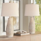 John Timberland Chico 27" Light Wood Finish Table Lamps Set of 2