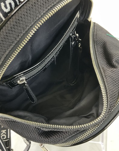 Michael Kors Black White Mesh Fabric Backpack - Picture 5 of 5