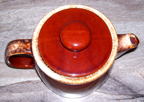Théière vintage McCoy 1418 marron goutte à goutte. Nice ! - Photo 3/5