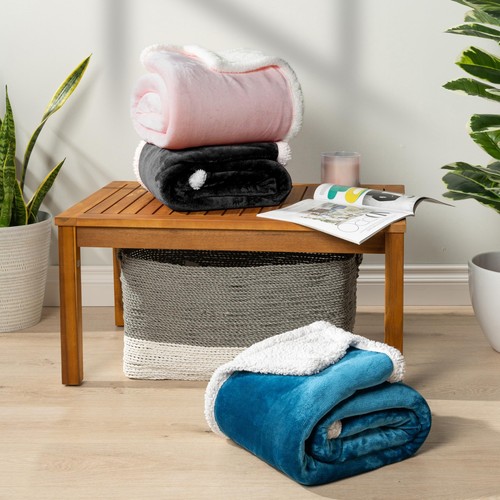 Sherpa Fleece Throw Blanket for Couch, Black, Plush Soft Fuzzy Sofa Blanket, ... - Bild 7 von 9