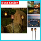 Waterproof Outdoor Solar Torch Light Set - 51 LED Flickering Flame Path Lights