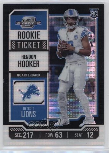 2023 Panini Contenders Optic Black Pulsar Prizm 4/5 Hendon Hooker #69 Rookie RC