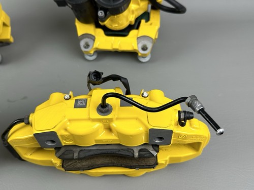 2018–2022 ALFA ROMEO STELVIO FRONT + REAR YELLOW BRAKE CALIPER SET OEM - Picture 13 of 20
