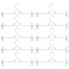 DOITOOL 10pcs Pant Hangers Skirt Hangers Adjustable Clips Pants Clothes Rack