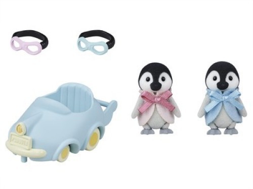 Sylvanian Families DF-23 Penguin Twins Cart Set Baby Penguins Calico Critters - Picture 5 of 24