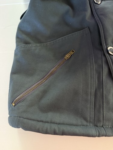VINTAGE Master Jeans Parka Jacket Mens XL Grey Fleece Lined Made In Italy READ - Picture 4 of 18