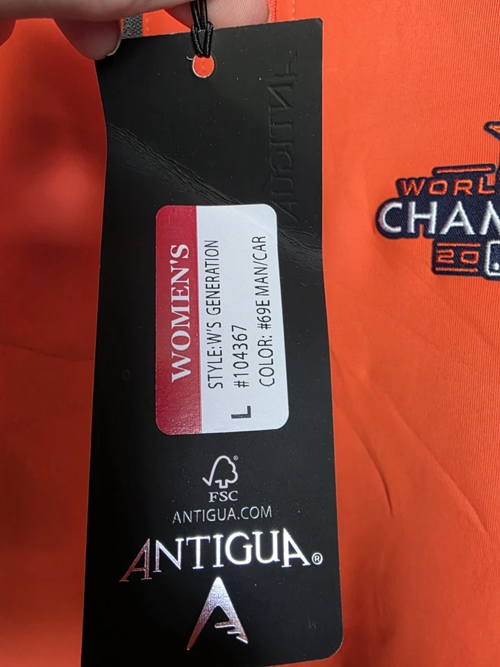 Chaqueta Naranja Mujer Antigua Houston Astros Campeones Serie Mundial 2022 Talla L Foto 4 de 4