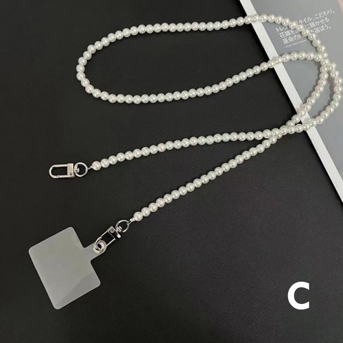 Mobile Phone Lanyard Crossbody Necklace Chain Pearl Strap Anti-lost Sling - Photo 8 sur 13