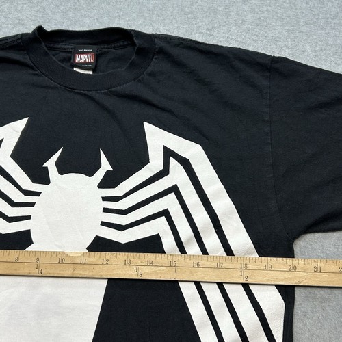 Vintage Y2K Marvel Comics Venom Spiderman Mad Engine Black T-Shirt Sz M - Picture 4 of 4