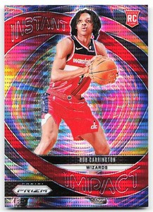 2024-25 Panini Prizm #17 Bub Carrington Instant Impact Prizms Red Pulsar #/75