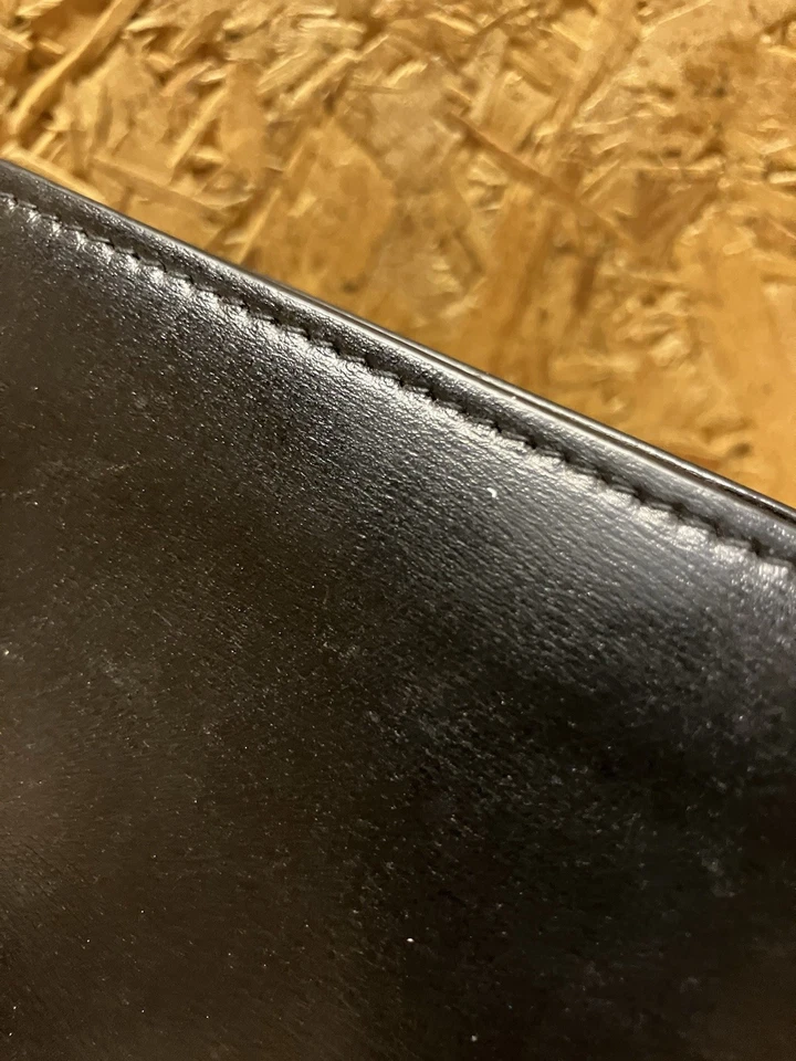 YSL Saint Laurent Paris Monogram Bifold Wallet Black Gold-Tone Billfold Calfskin - Image 3 of 4