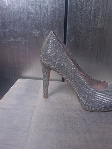 Neuwertige TAMARIS Pumps Gr 36 gold silber Glitzer Plateauschuhe High Heels 1972 - Bild 4 von 14