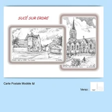 CP M 44132-319 POSTCARD 2 DRAWINGS 44 SUCKS ON ERDRE