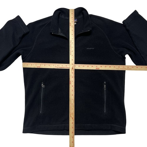 Patagonia Jacke Herren Medium schwarz Synchilla Full Zip Fleece Reißverschlusstaschen Raglan - Bild 6 von 9