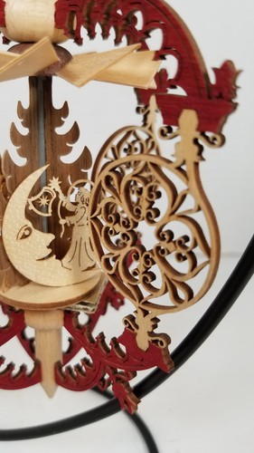 Tree Decoration Heat Game "Rollspan" Angel ERZGEBIRGSARBEIT Germany wooden 5.5 - Picture 8 of 23