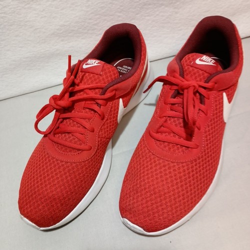 Nike Tanjun Team Red/ White Sneakers Mens Size 10 - Picture 1 of 14